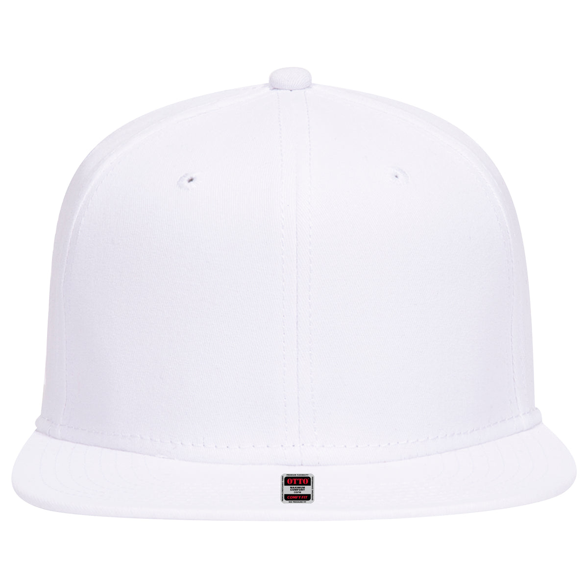 OTTO CAP "OTTO COMFY FIT" 6 Panel Mid Profile Snapback Hat OTTO 148-1228 Otto Cap 016 - White OSFM - Adult