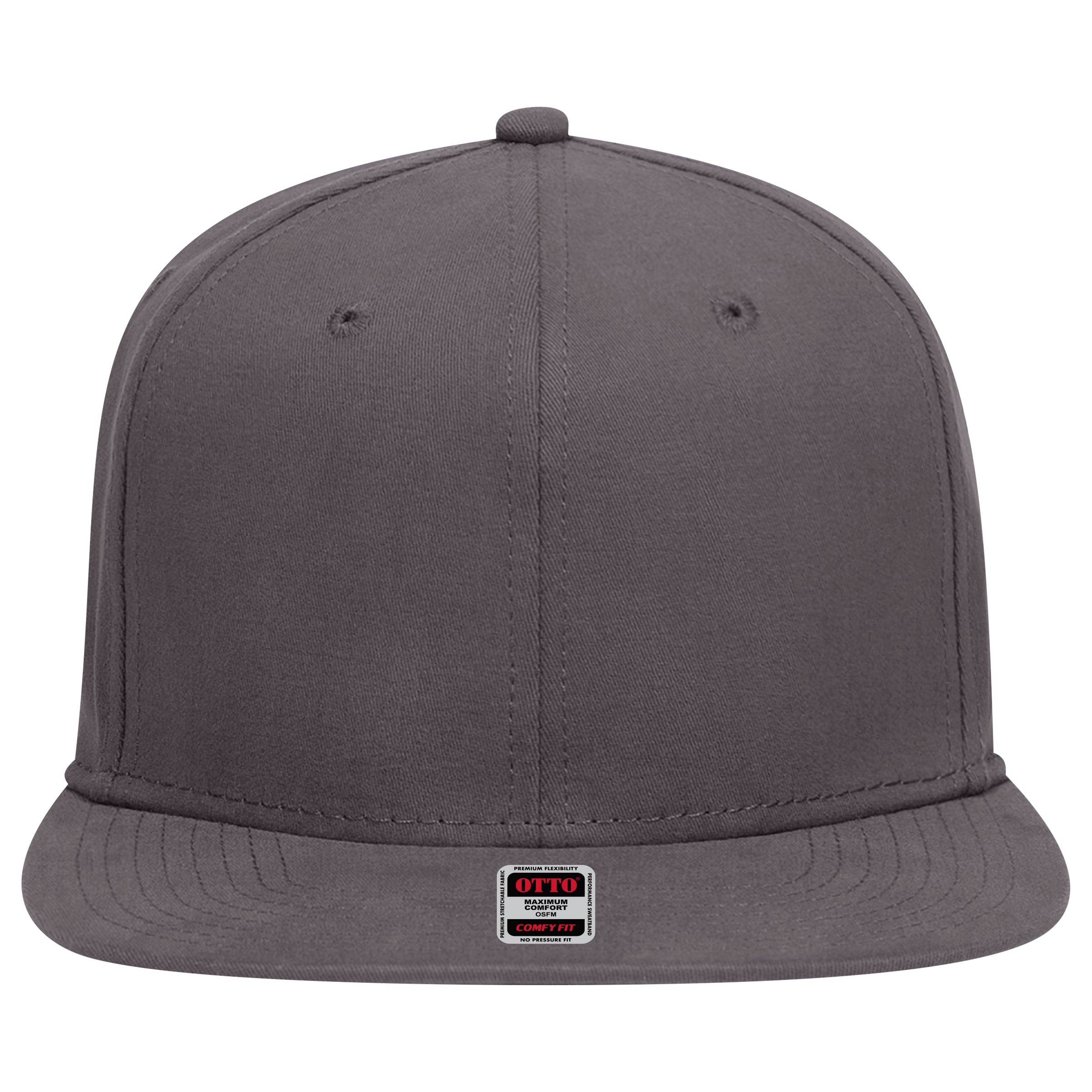 OTTO CAP "OTTO COMFY FIT" 6 Panel Mid Profile Snapback Hat OTTO 148-1228 Otto Cap 025 - Char. Gray OSFM - Adult