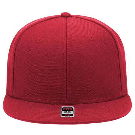 OTTO CAP "OTTO SNAP" 6 Panel Mid Profile Snapback Hat OTTO 148-1267 Otto Cap 002 - Red OSFM - Adult