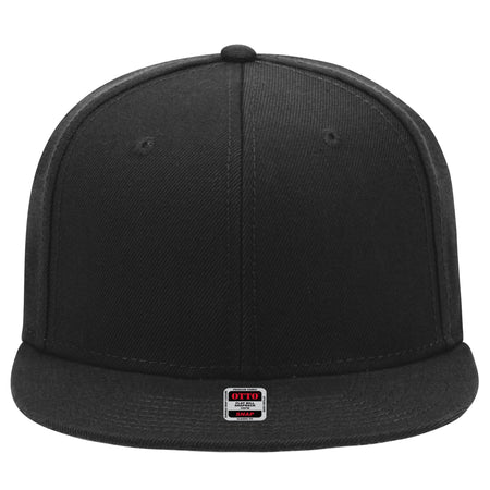 OTTO CAP "OTTO SNAP" 6 Panel Mid Profile Snapback Hat OTTO 148-1267 Otto Cap 003 - Black OSFM - Adult