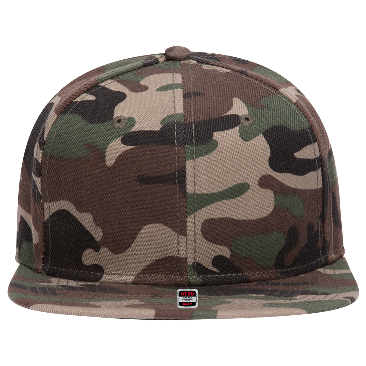 OTTO CAP "OTTO SNAP" 6 Panel Mid Profile Snapback Hat OTTO 148-1267 Otto Cap CP008 - Camo 008 OSFM - Adult