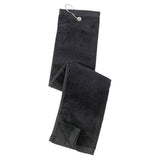 Grommeted Tri-Fold Golf Towel Joe's USA Black