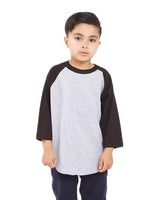 Shaka Wear Youth Three-Quarter Sleeve Raglan - Shaka Wear SHRAGY