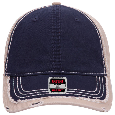 OTTO CAP 6 Panel Low Profile Dad Hat OTTO 149-1091 Otto Cap 040432 - Nvy/Nvy/Kha OSFM - Adult