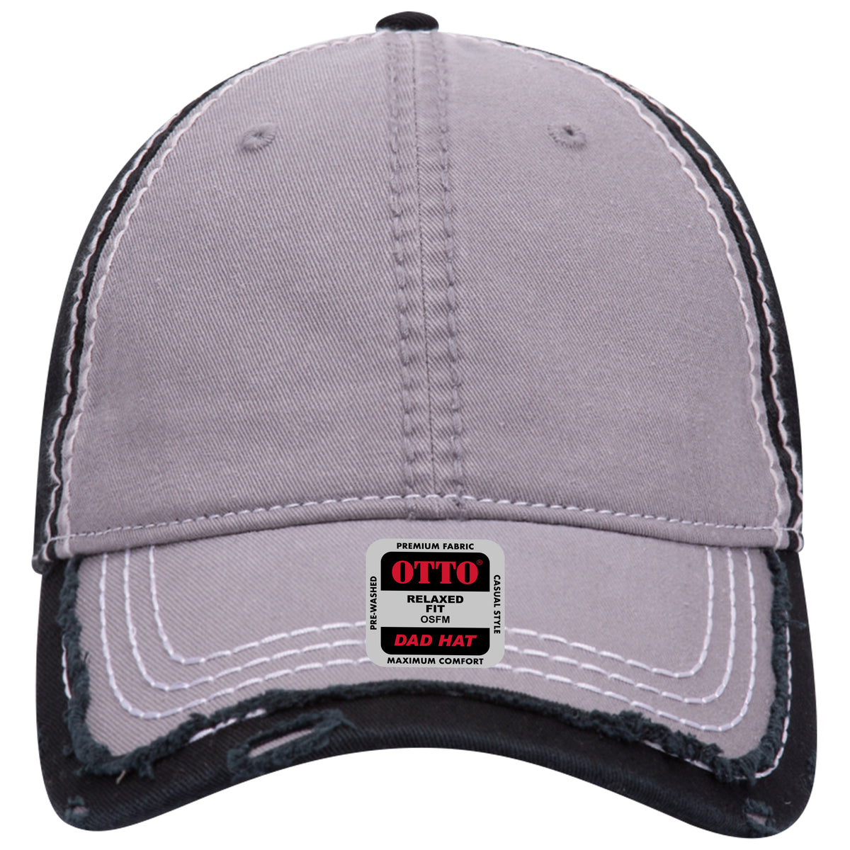 OTTO CAP 6 Panel Low Profile Dad Hat OTTO 149-1091 Otto Cap 141403 - Gry/Gry/Blk OSFM - Adult