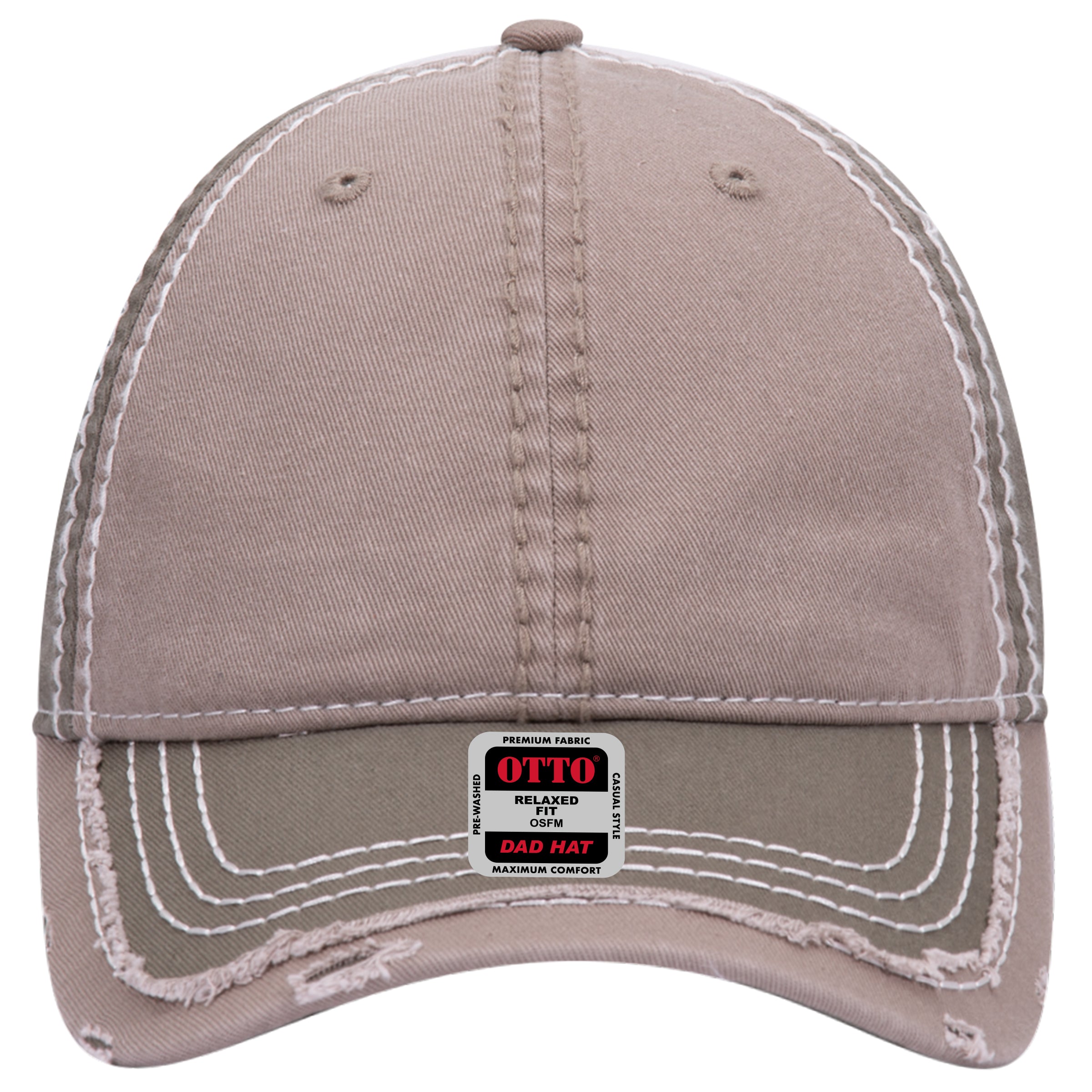 OTTO CAP 6 Panel Low Profile Dad Hat OTTO 149-1091 Otto Cap 215321 - Ol.Grn/Dk.Kha/Ol.Grn OSFM - Adult