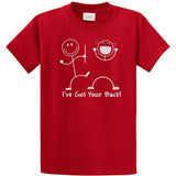 Funny T-Shirt Stick Figures I Got Your Back - Regular, Big and Tall Joe's USA Red 2XL
