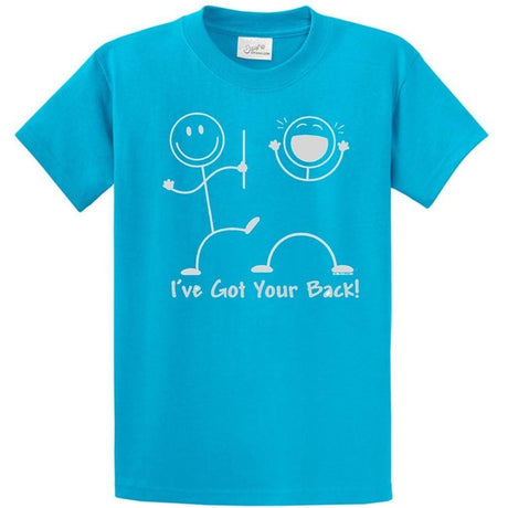 Funny T-Shirt Stick Figures I Got Your Back - Regular, Big and Tall