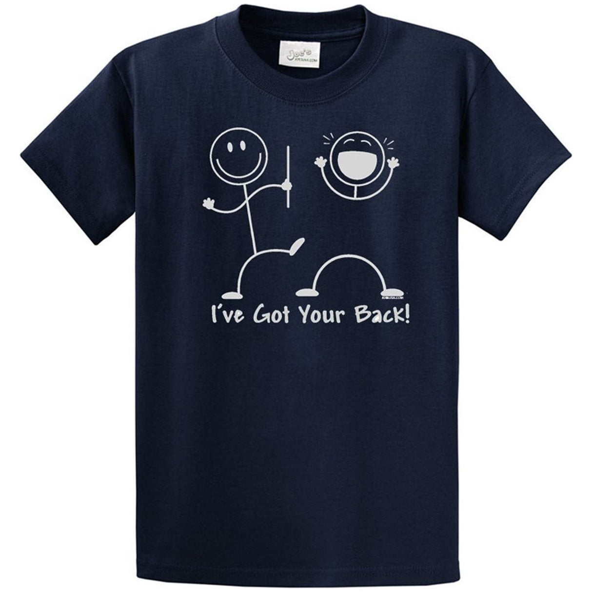 Funny T-Shirt Stick Figures I Got Your Back - Regular, Big and Tall