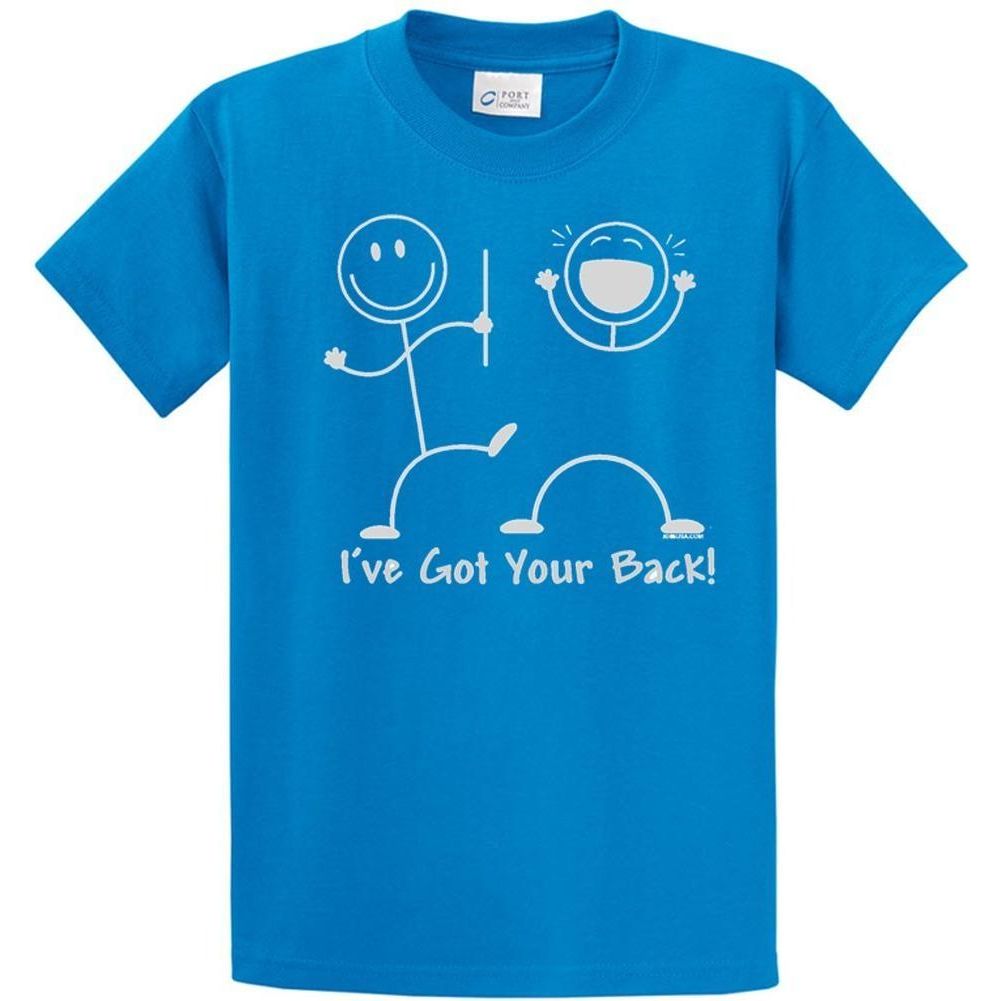 Funny T-Shirt Stick Figures I Got Your Back - Regular, Big and Tall