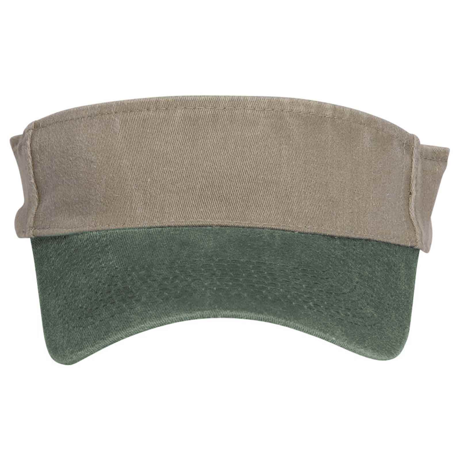 OTTO CAP "OTTO FLEX" Sun Visor OTTO 15-280 Otto Cap 1732 - Dk.Grn/Kha OSFM - Adult