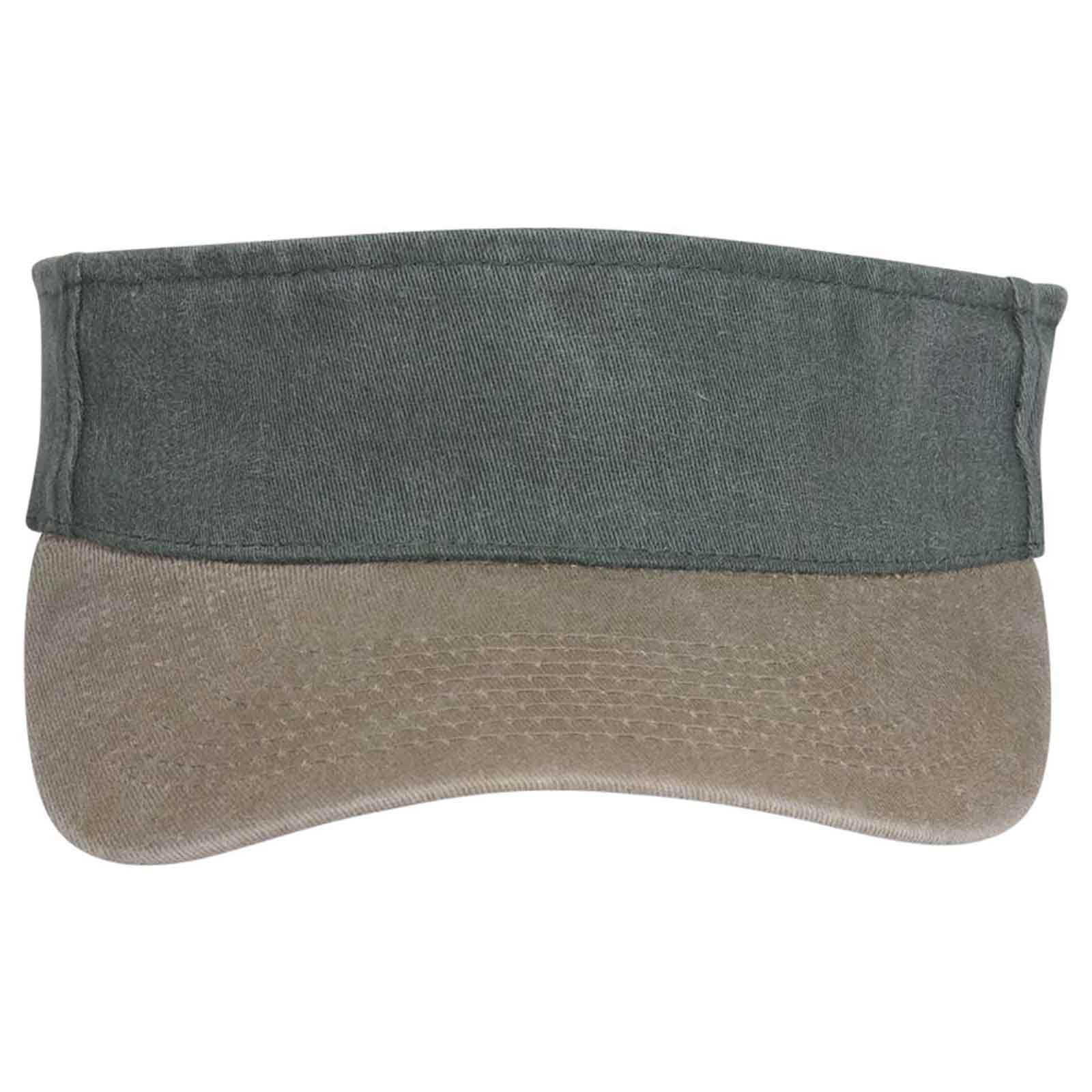 OTTO CAP "OTTO FLEX" Sun Visor OTTO 15-280 Otto Cap 3217 - Kha/Dk.Grn OSFM - Adult