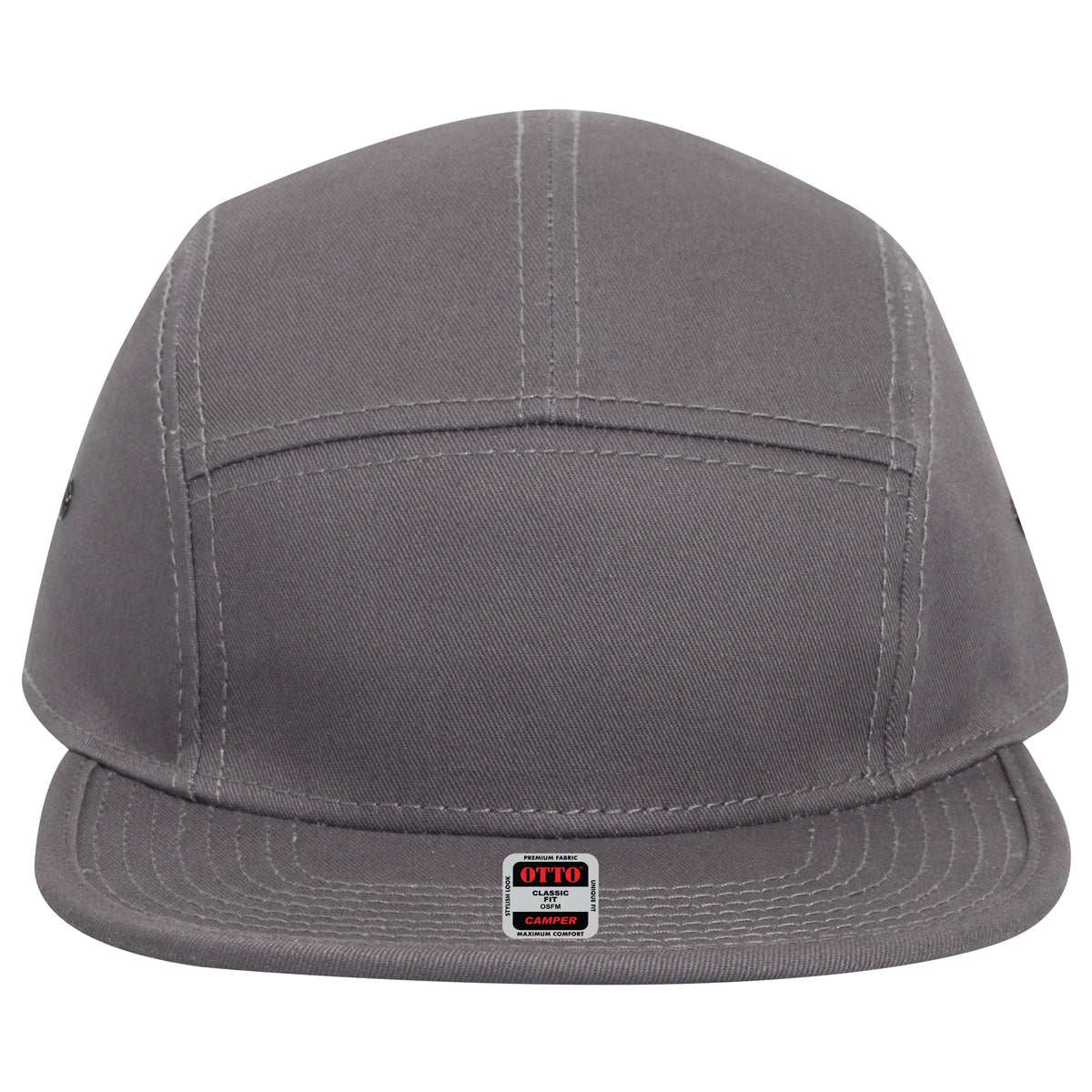 OTTO CAP 5 Panel Camper Hat OTTO 151-1098 Otto Cap 025 - Char. Gray OSFM - Adult