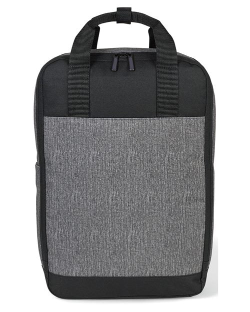 Gemline Logan Laptop Backpack - Gemline 100093 Gemline Granite Heather Grey One Size