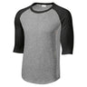 Youth 3/4 Sleeve Cotton Baseball Tee Shirts Joe's USA Heather Grey/Black Youth Large