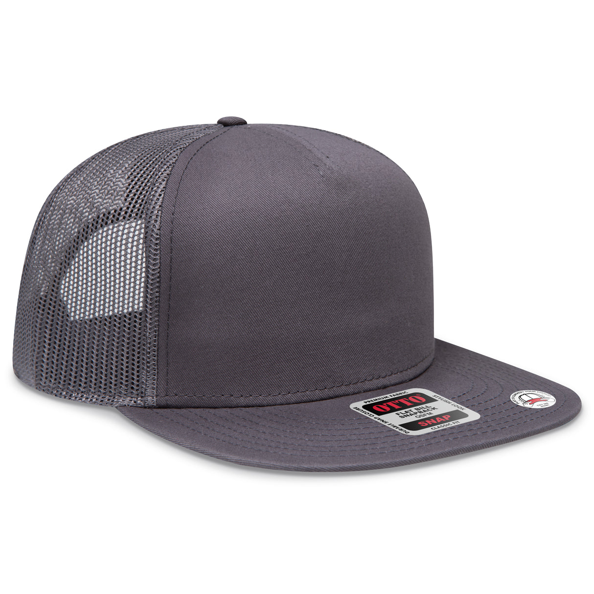 OTTO CAP® OTTO SNAP 5 Panel Pro Style Mesh Back Trucker Snapback Hat OTTO 154-1124