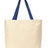 Gemline Colored Handle Tote - Gemline 220 Gemline Natural/ Black One Size