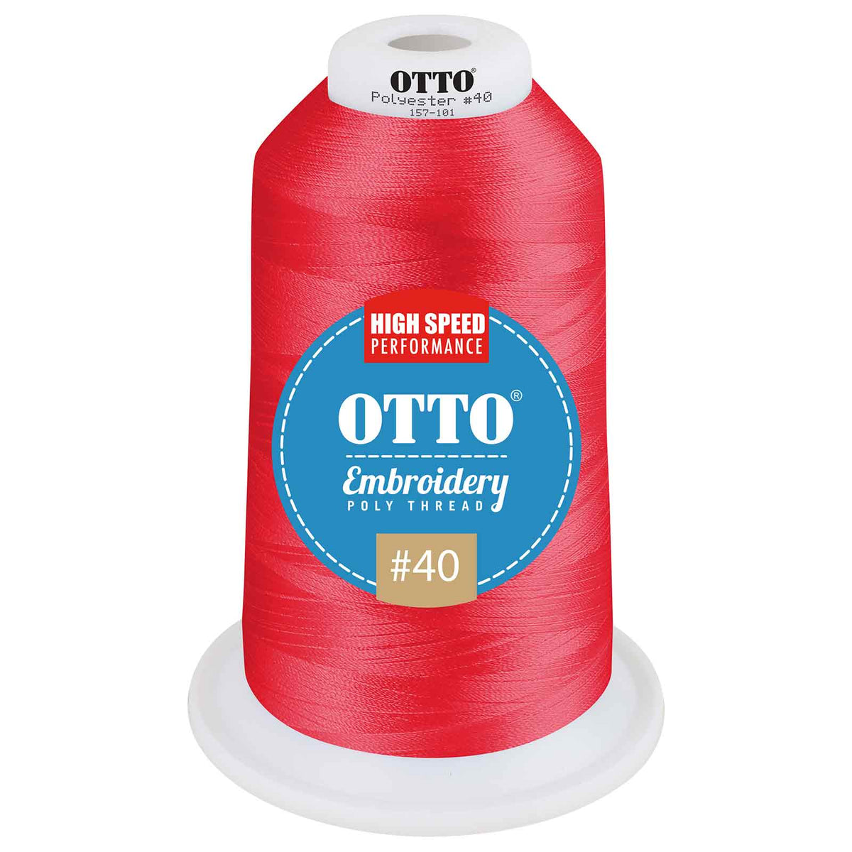 OTTO Embroidery Poly Thread #40 5,500 yd. King Cone OTTO 157-101 Otto Cap