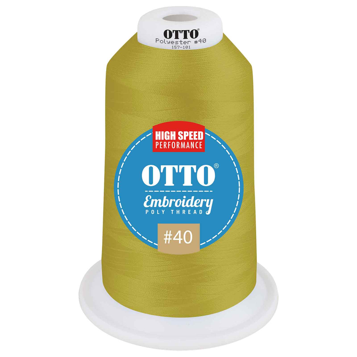 OTTO Embroidery Poly Thread #40 5,500 yd. King Cone OTTO 157-101 Otto Cap