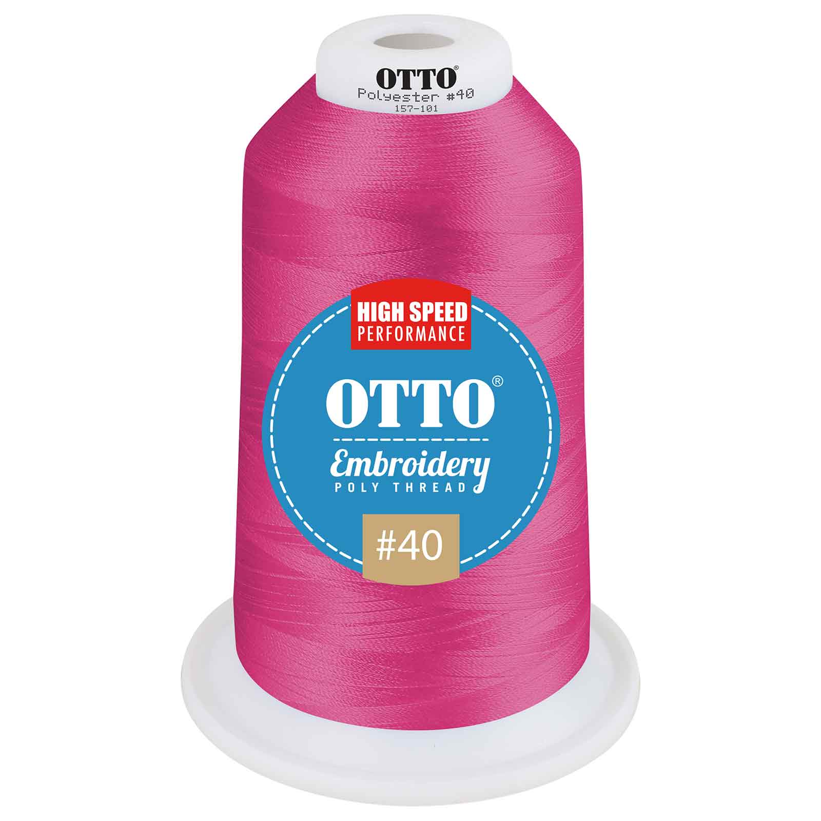 OTTO Embroidery Poly Thread #40 5,500 yd. King Cone OTTO 157-101 Otto Cap