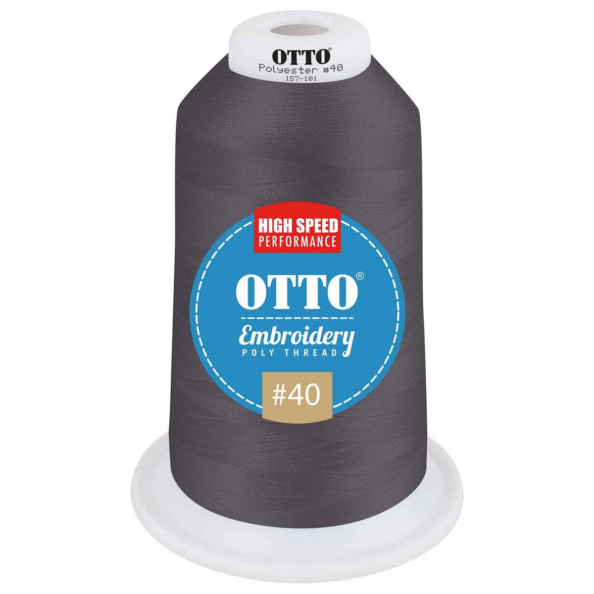 OTTO Embroidery Poly Thread #40 5,500 yd. King Cone OTTO 157-101 Otto Cap