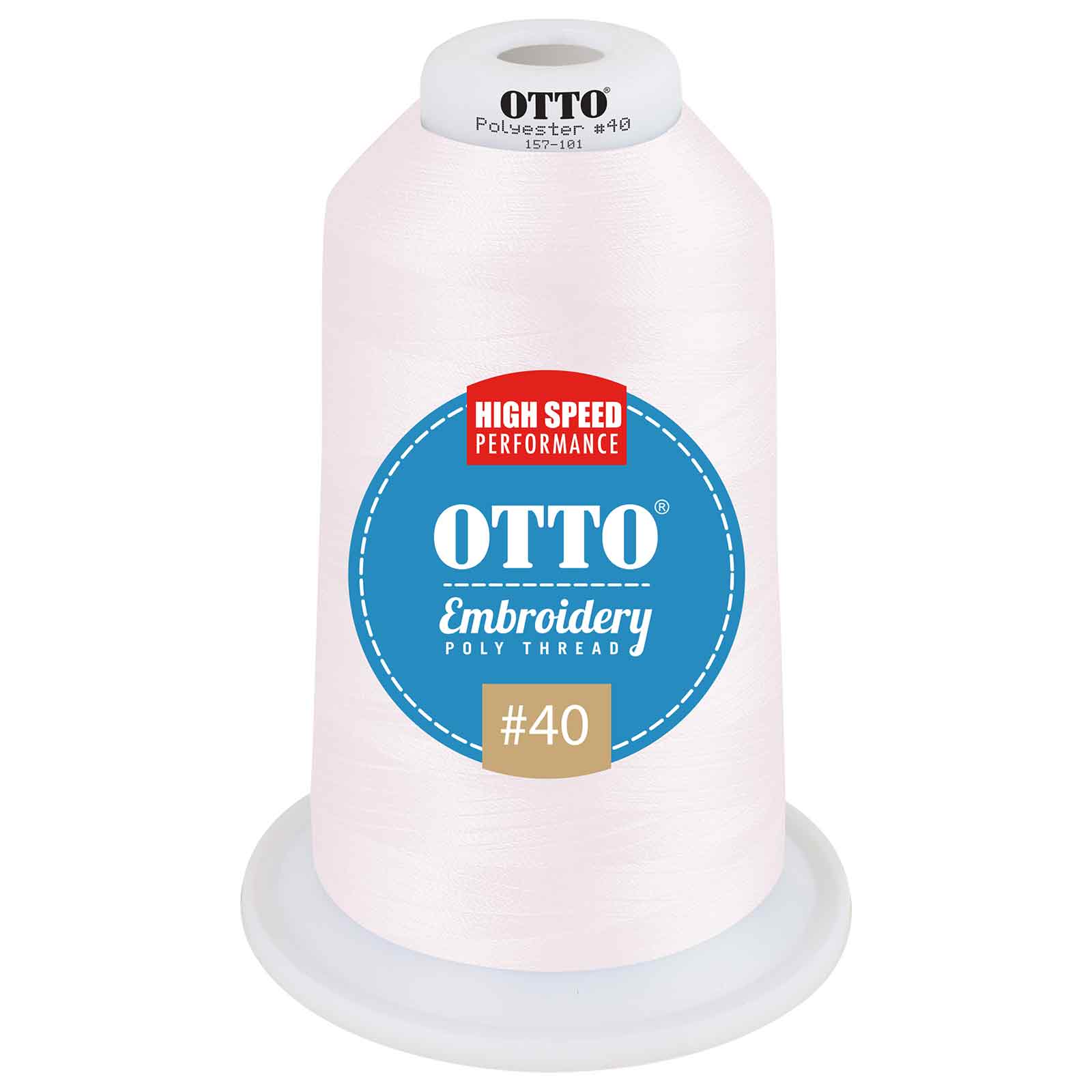 OTTO Embroidery Poly Thread #40 5,500 yd. King Cone OTTO 157-101 Otto Cap