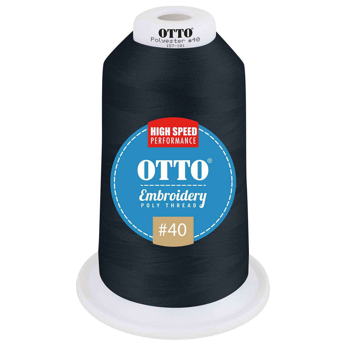 OTTO Embroidery Poly Thread #40 5,500 yd. King Cone OTTO 157-101 Otto Cap