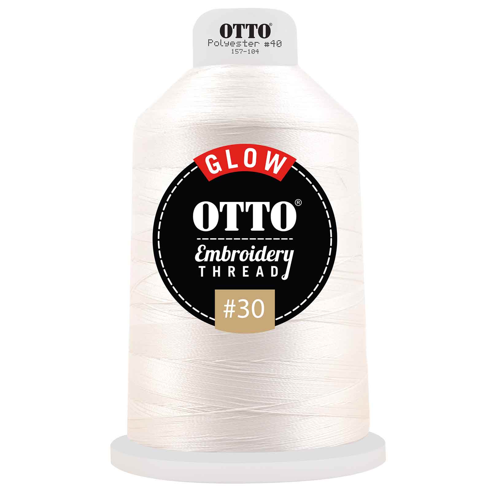 OTTO Embroidery Glow in the Dark Thread #30 4,400 yd. King Cone OTTO 157-104 Otto Cap 601 - Thread 601 OSFM