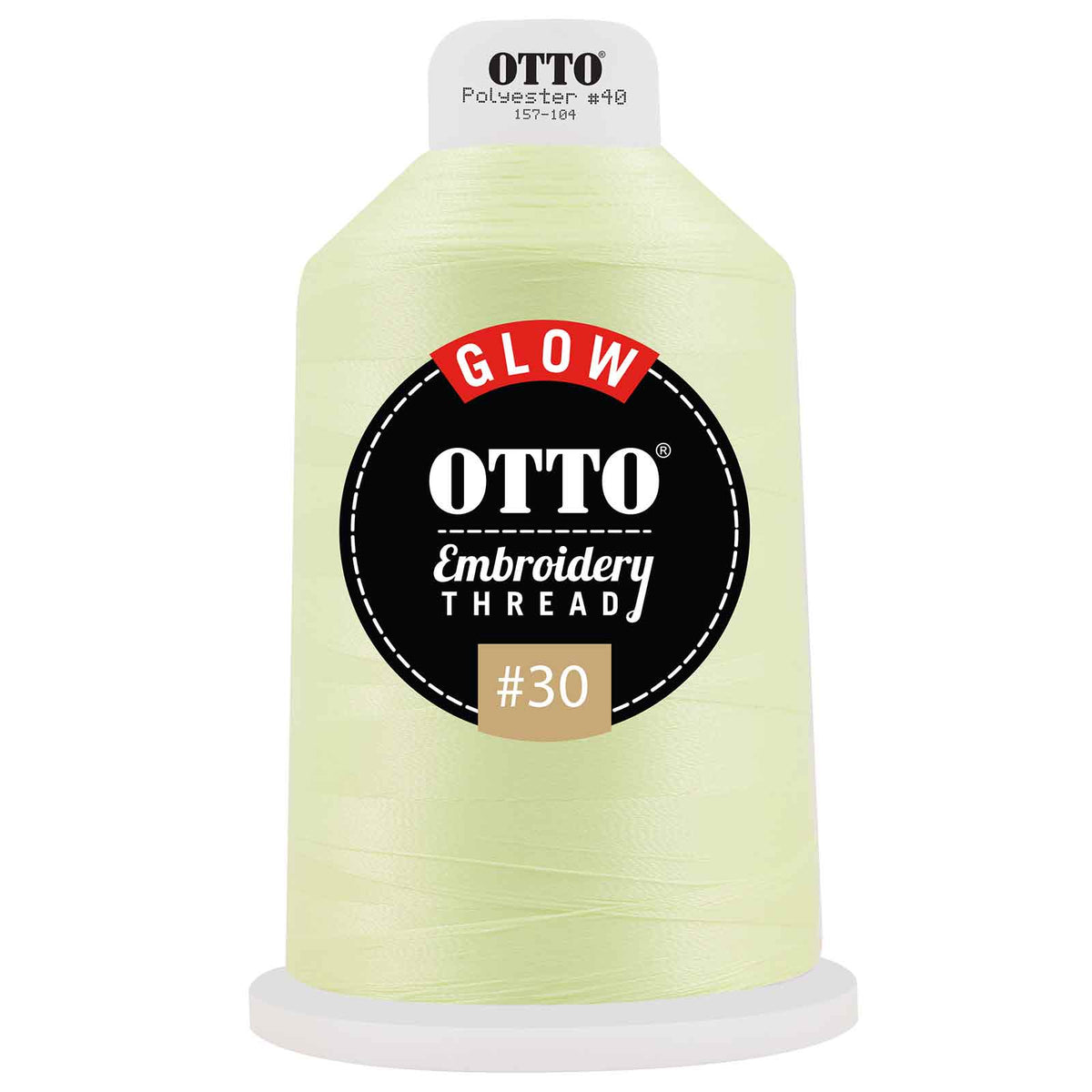 OTTO Embroidery Glow in the Dark Thread #30 4,400 yd. King Cone OTTO 157-104 Otto Cap