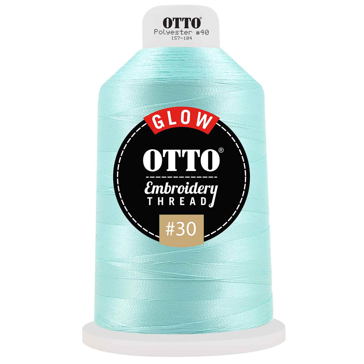 OTTO Embroidery Glow in the Dark Thread #30 4,400 yd. King Cone OTTO 157-104 Otto Cap 604 - Thread 604 OSFM