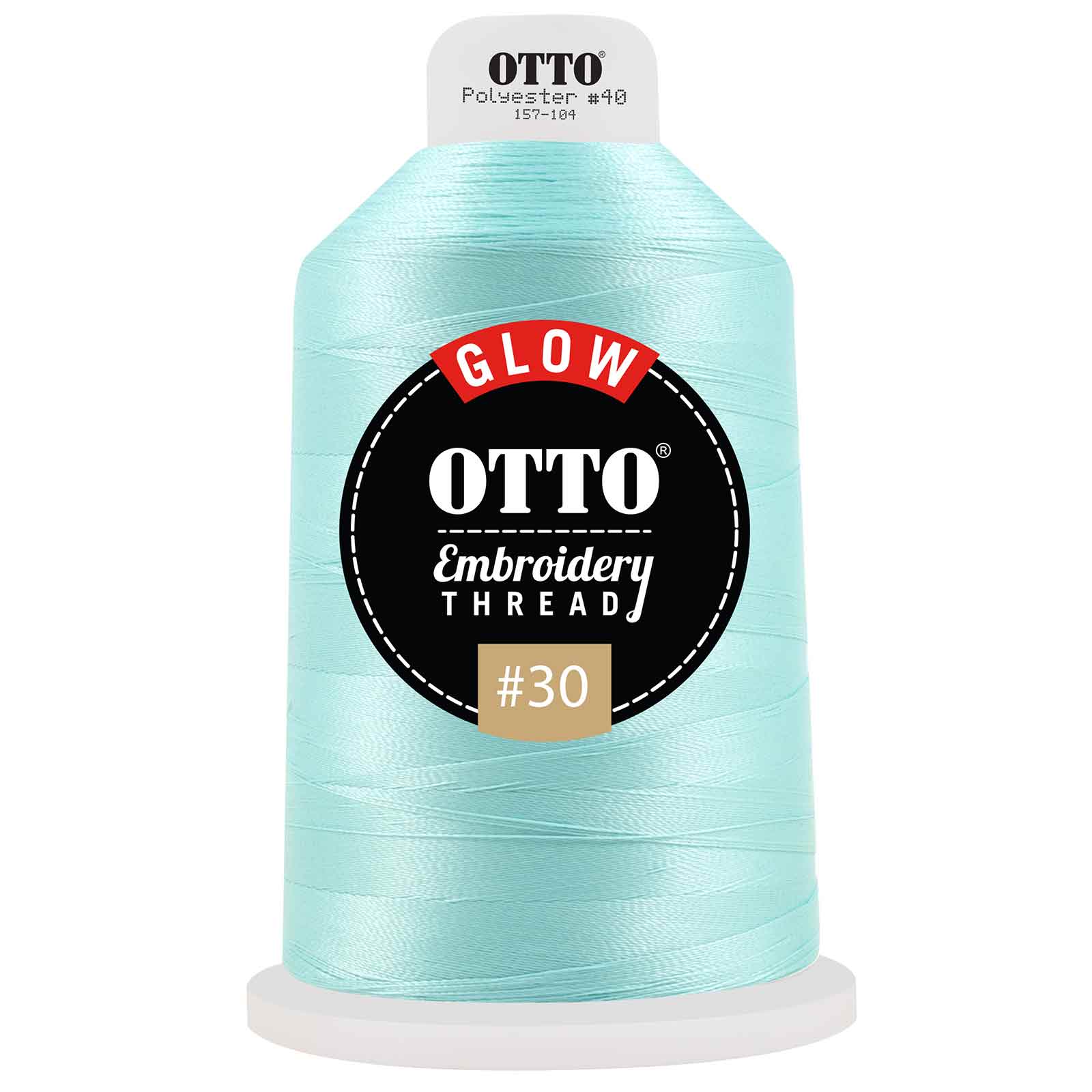 OTTO Embroidery Glow in the Dark Thread #30 4,400 yd. King Cone OTTO 157-104 Otto Cap 604 - Thread 604 OSFM