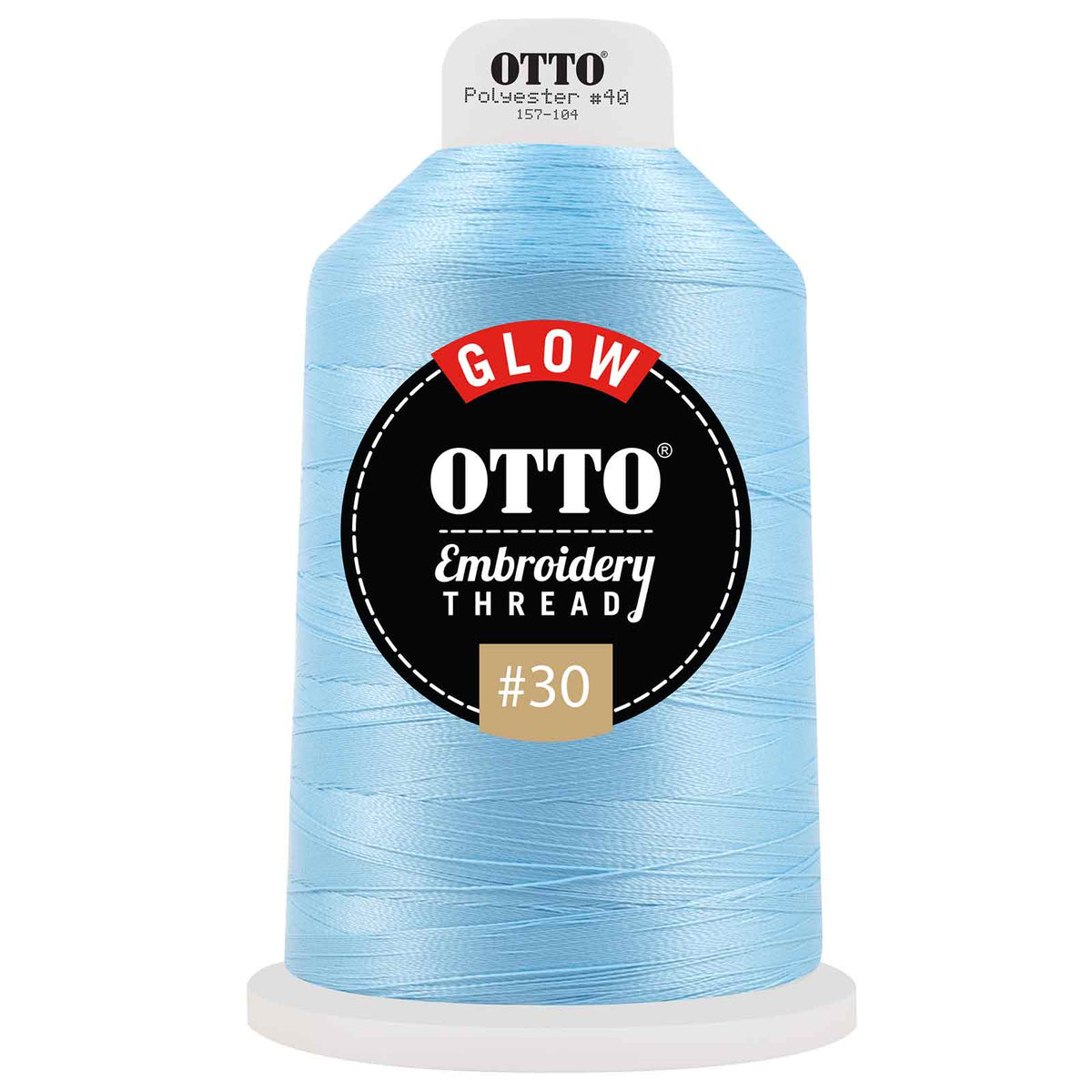 OTTO Embroidery Glow in the Dark Thread #30 4,400 yd. King Cone OTTO 157-104 Otto Cap 605 - Thread 605 OSFM