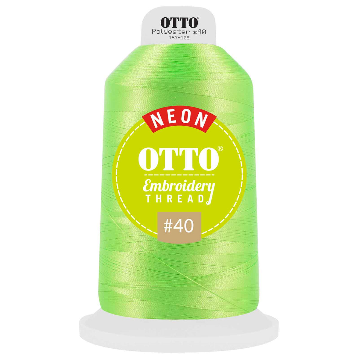 OTTO Embroidery Neon Thread #40 5,500 yd. King Cone OTTO 157-105 Otto Cap 3802 - Thread 3802 OSFM