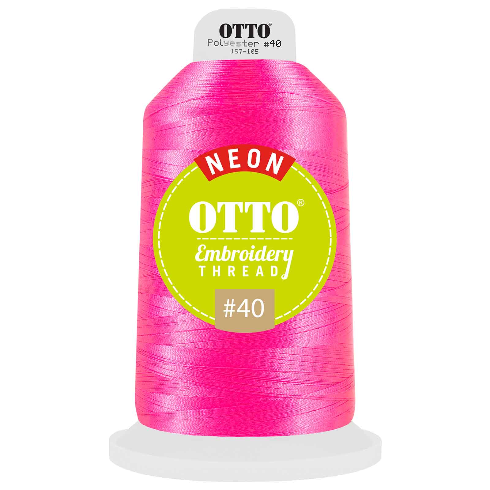 OTTO Embroidery Neon Thread #40 5,500 yd. King Cone OTTO 157-105 Otto Cap 3812 - Thread 3812 OSFM