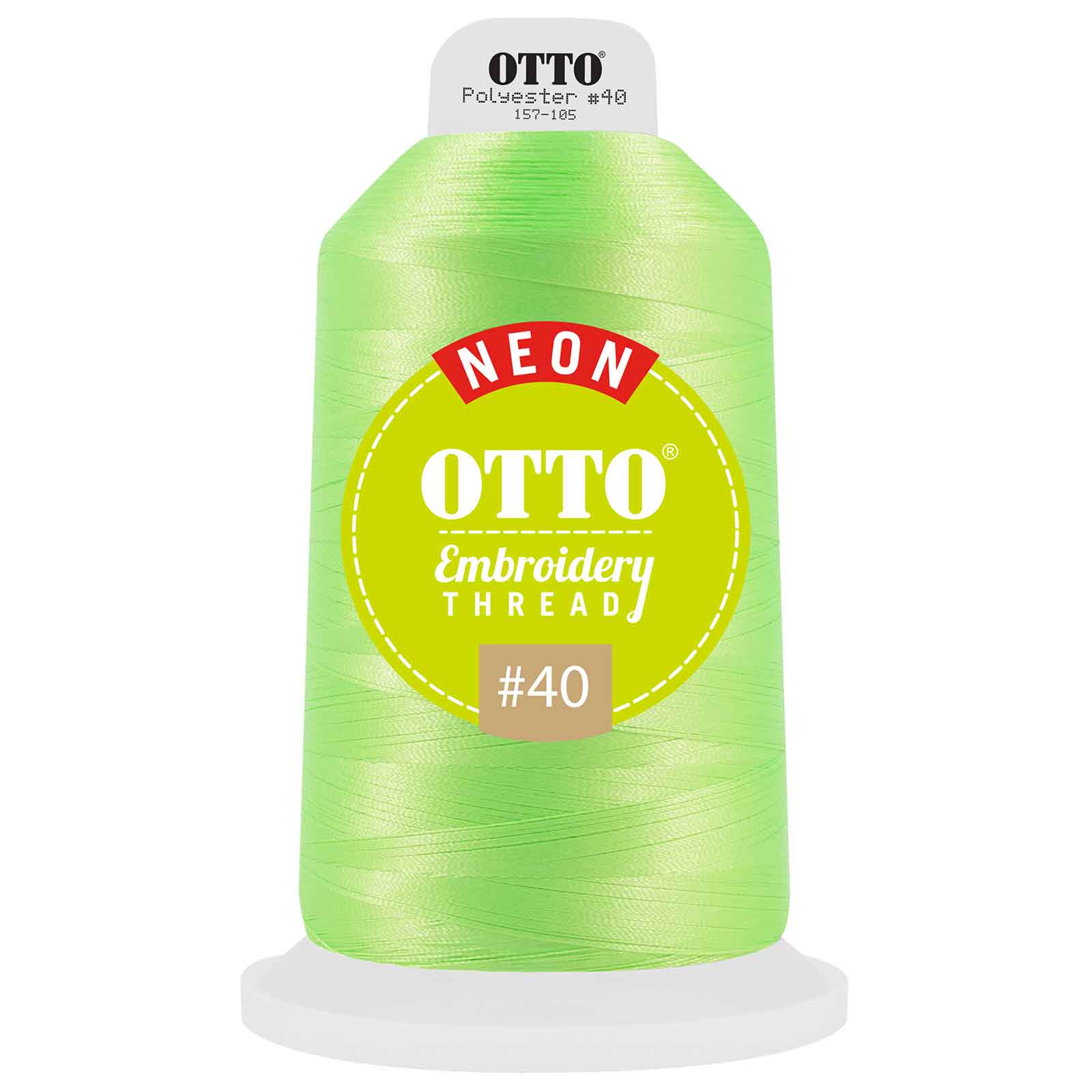 OTTO Embroidery Neon Thread #40 5,500 yd. King Cone OTTO 157-105 Otto Cap 3902 - Thread 3902 OSFM