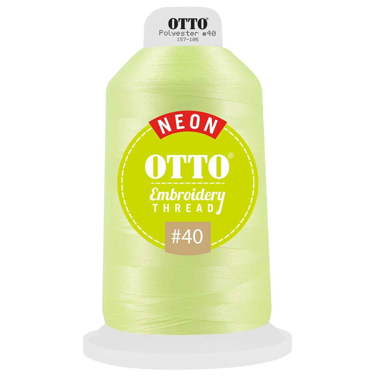 OTTO Embroidery Neon Thread #40 5,500 yd. King Cone OTTO 157-105 Otto Cap 3916 - Thread 3916 OSFM