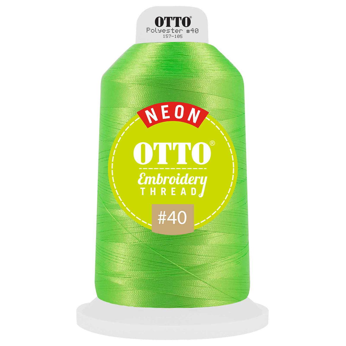 OTTO Embroidery Neon Thread #40 5,500 yd. King Cone OTTO 157-105 Otto Cap 42270 - Thread 42270 OSFM