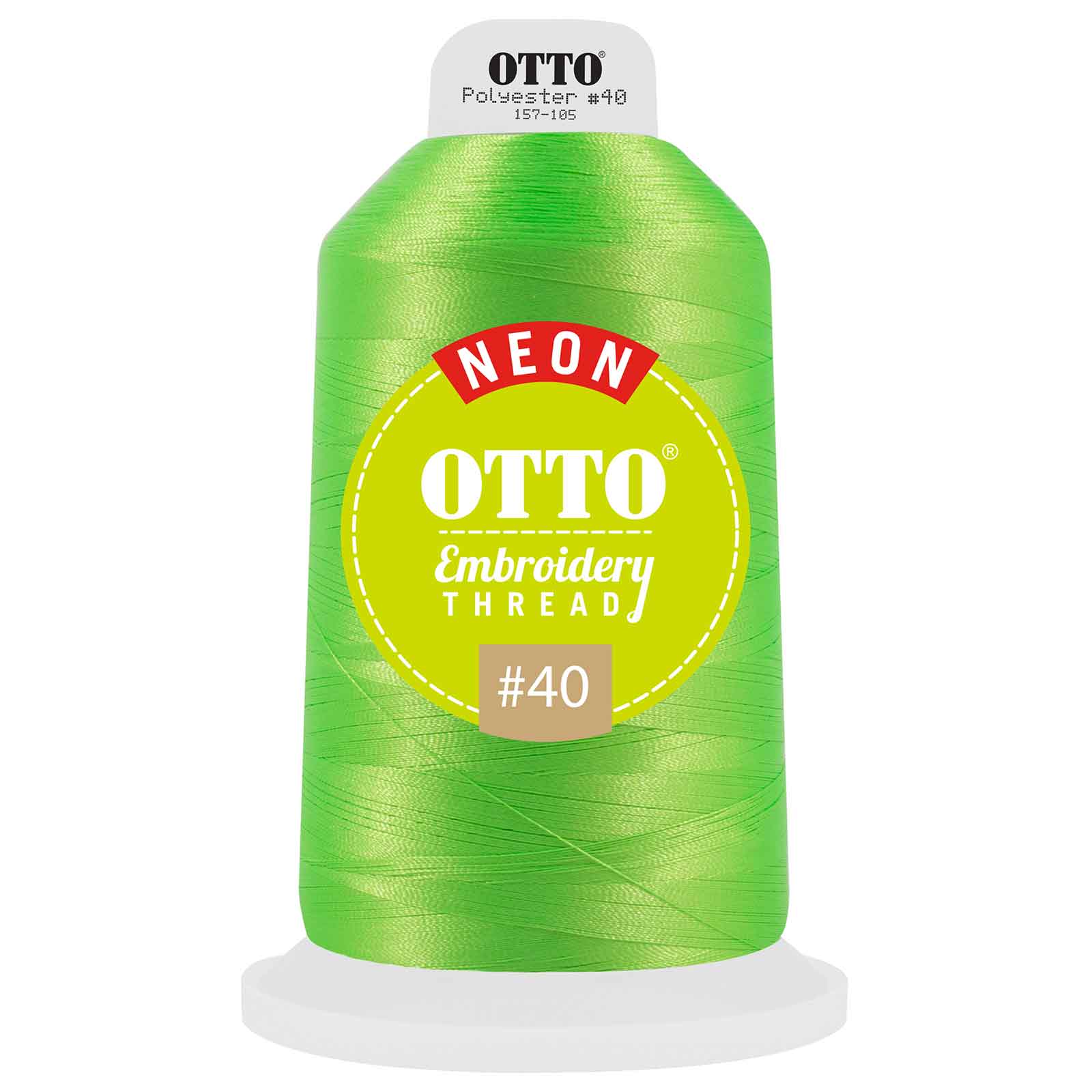 OTTO Embroidery Neon Thread #40 5,500 yd. King Cone OTTO 157-105 Otto Cap 42270 - Thread 42270 OSFM