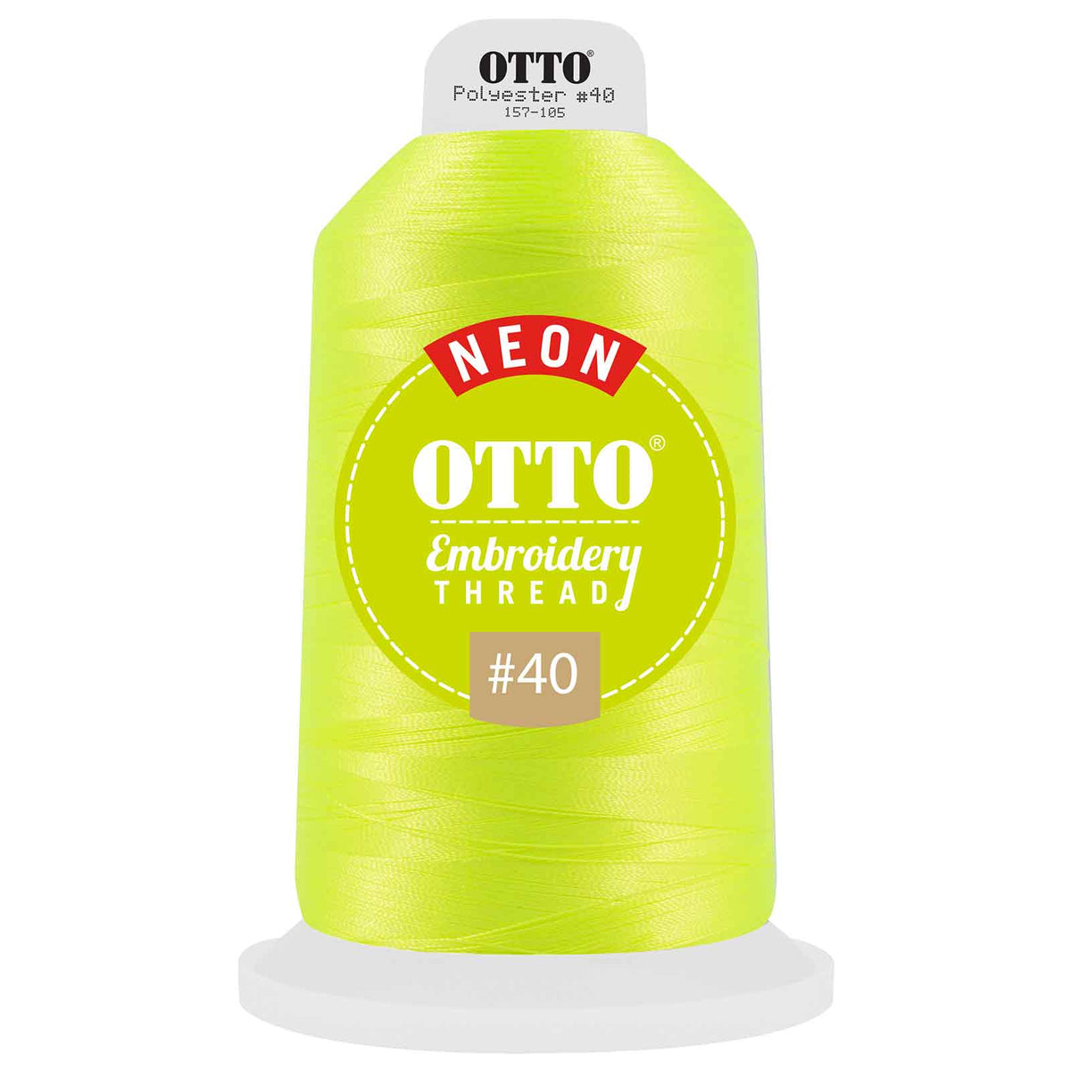 OTTO Embroidery Neon Thread #40 5,500 yd. King Cone OTTO 157-105 Otto Cap 45713 - Thread 45713 OSFM