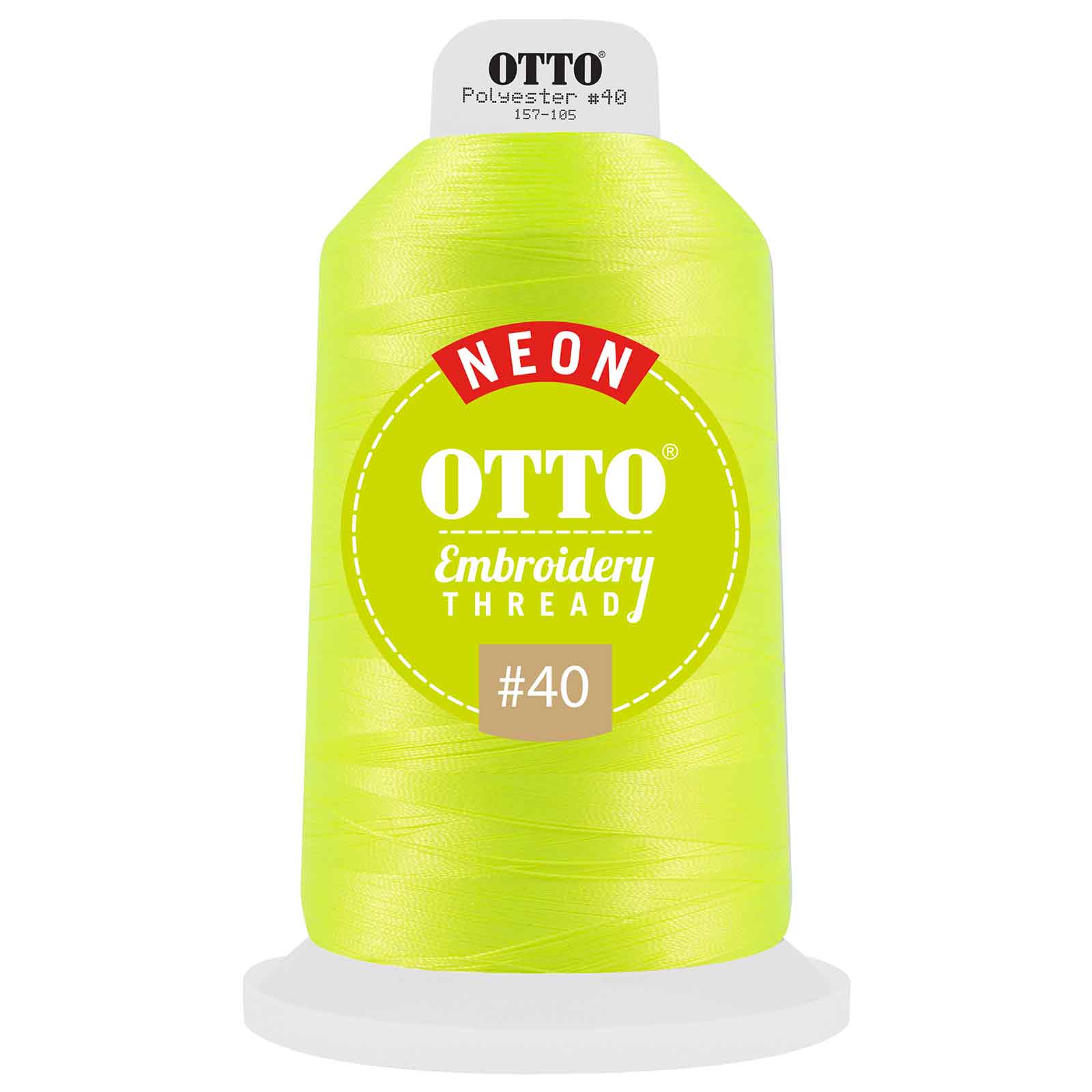 OTTO Embroidery Neon Thread #40 5,500 yd. King Cone OTTO 157-105 Otto Cap 45713 - Thread 45713 OSFM