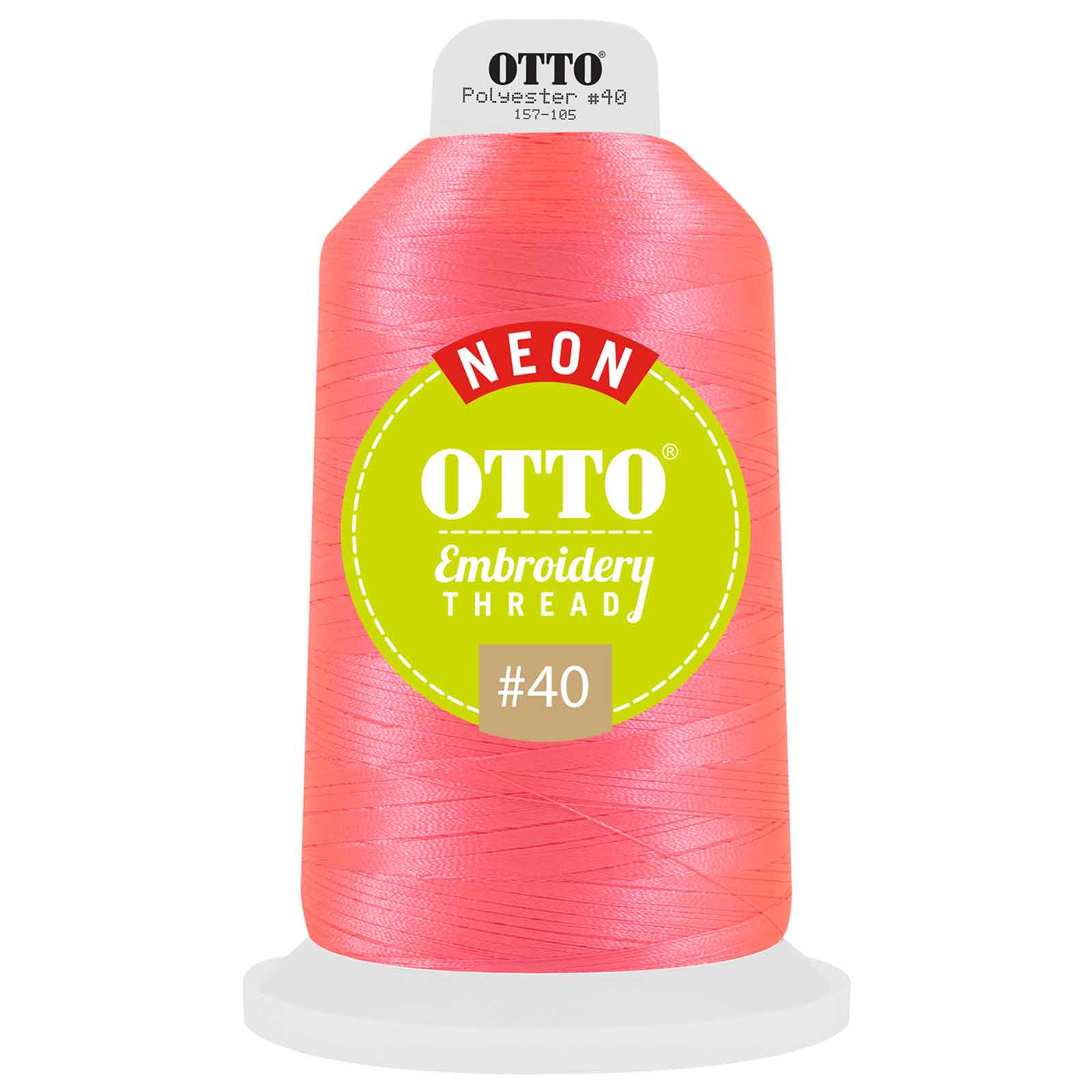 OTTO Embroidery Neon Thread #40 5,500 yd. King Cone OTTO 157-105 Otto Cap 9805 - Thread 9805 OSFM