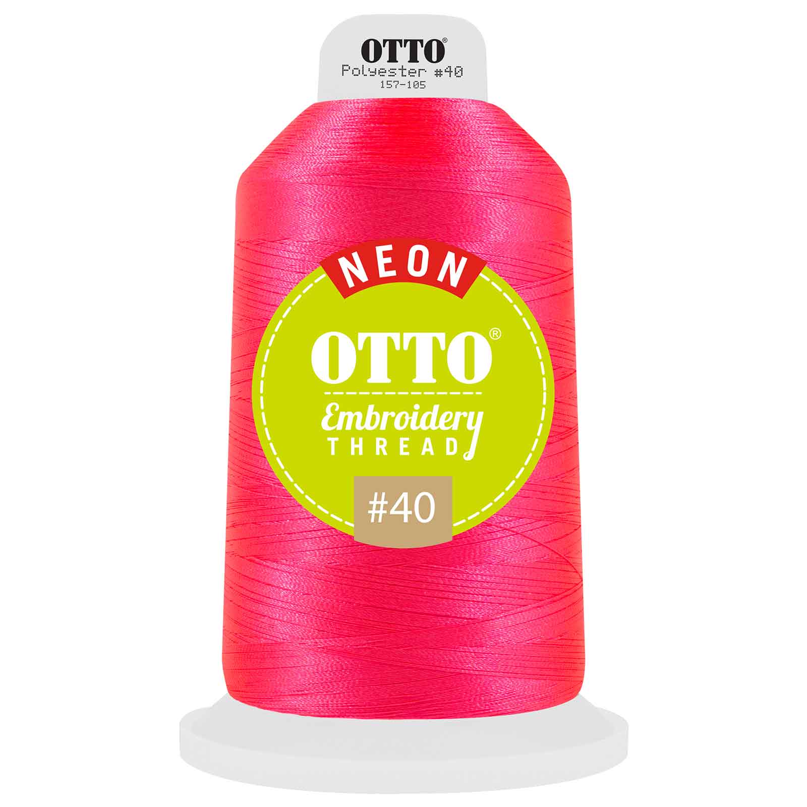 OTTO Embroidery Neon Thread #40 5,500 yd. King Cone OTTO 157-105 Otto Cap 9812 - Thread 9812 OSFM