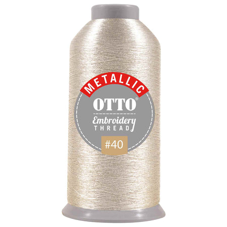 OTTO Embroidery Metallic Thread #40 3,300 yd. Cone OTTO 157-106 Otto Cap 701 - Thread 701 OSFM