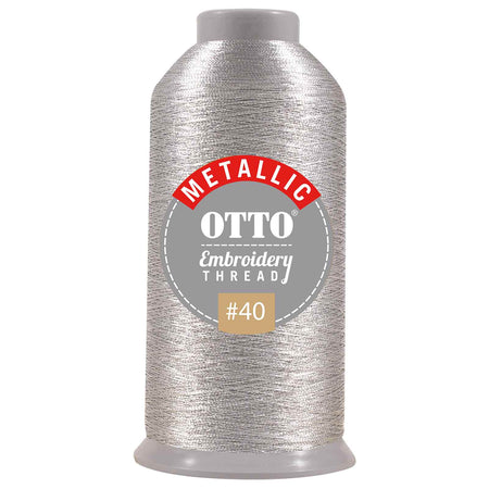 OTTO Embroidery Metallic Thread #40 3,300 yd. Cone OTTO 157-106 Otto Cap 702 - Thread 702 OSFM