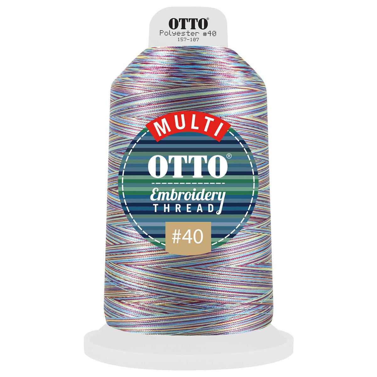 OTTO Embroidery Multicolor Thread #40 5,500 yd. King Cone OTTO 157-107 Otto Cap 801 - Thread 801 OSFM