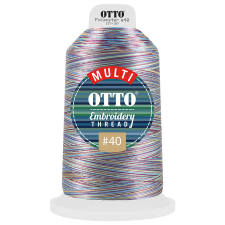 OTTO Embroidery Multicolor Thread #40 5,500 yd. King Cone OTTO 157-107 Otto Cap