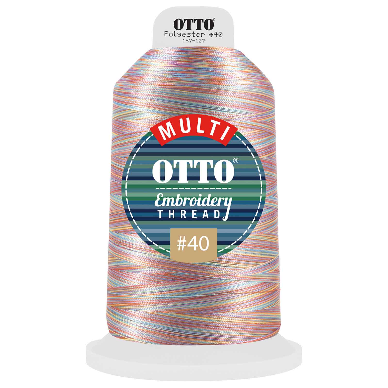 OTTO Embroidery Multicolor Thread #40 5,500 yd. King Cone OTTO 157-107 Otto Cap 802 - Thread 802 OSFM