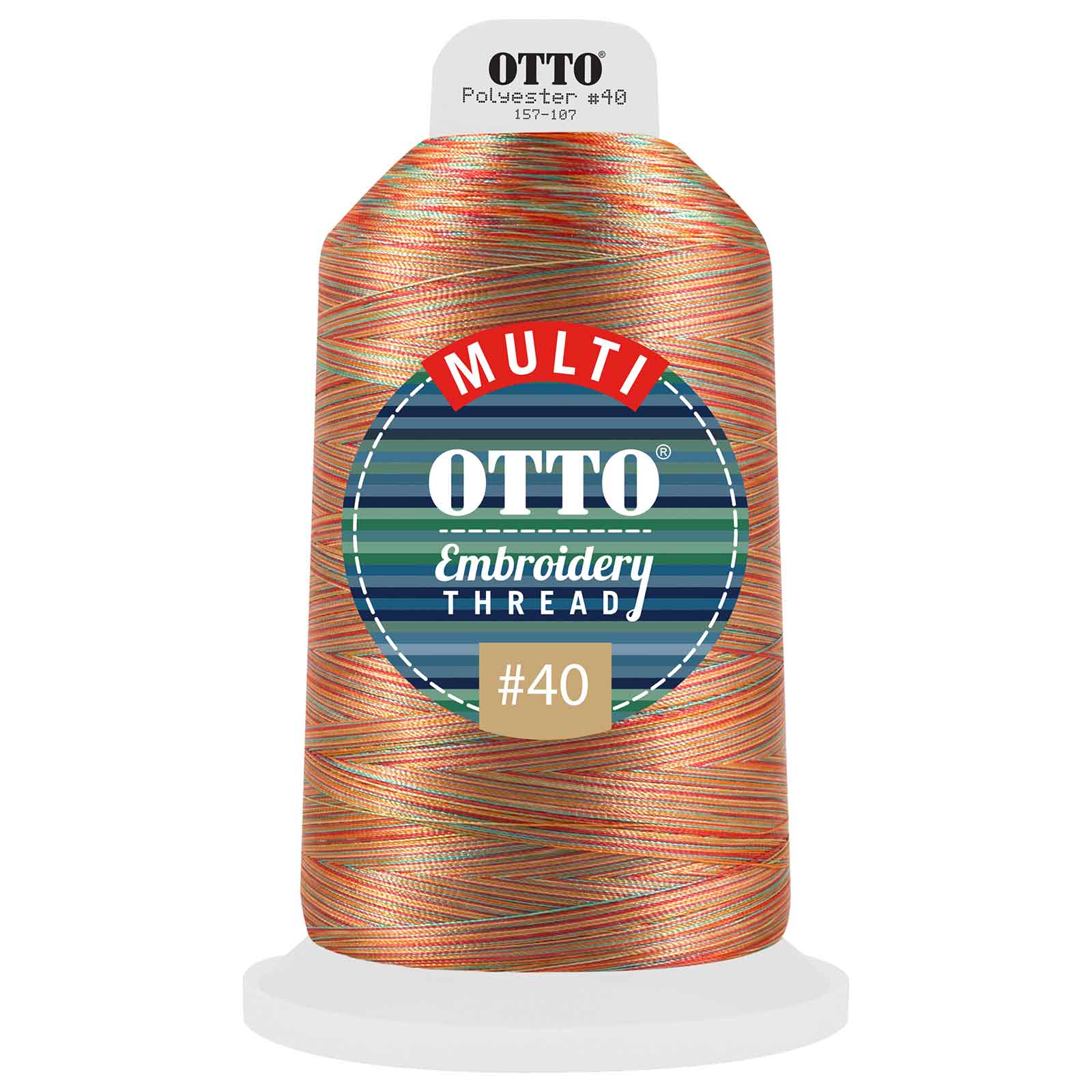 OTTO Embroidery Multicolor Thread #40 5,500 yd. King Cone OTTO 157-107 Otto Cap 803 - Thread 803 OSFM