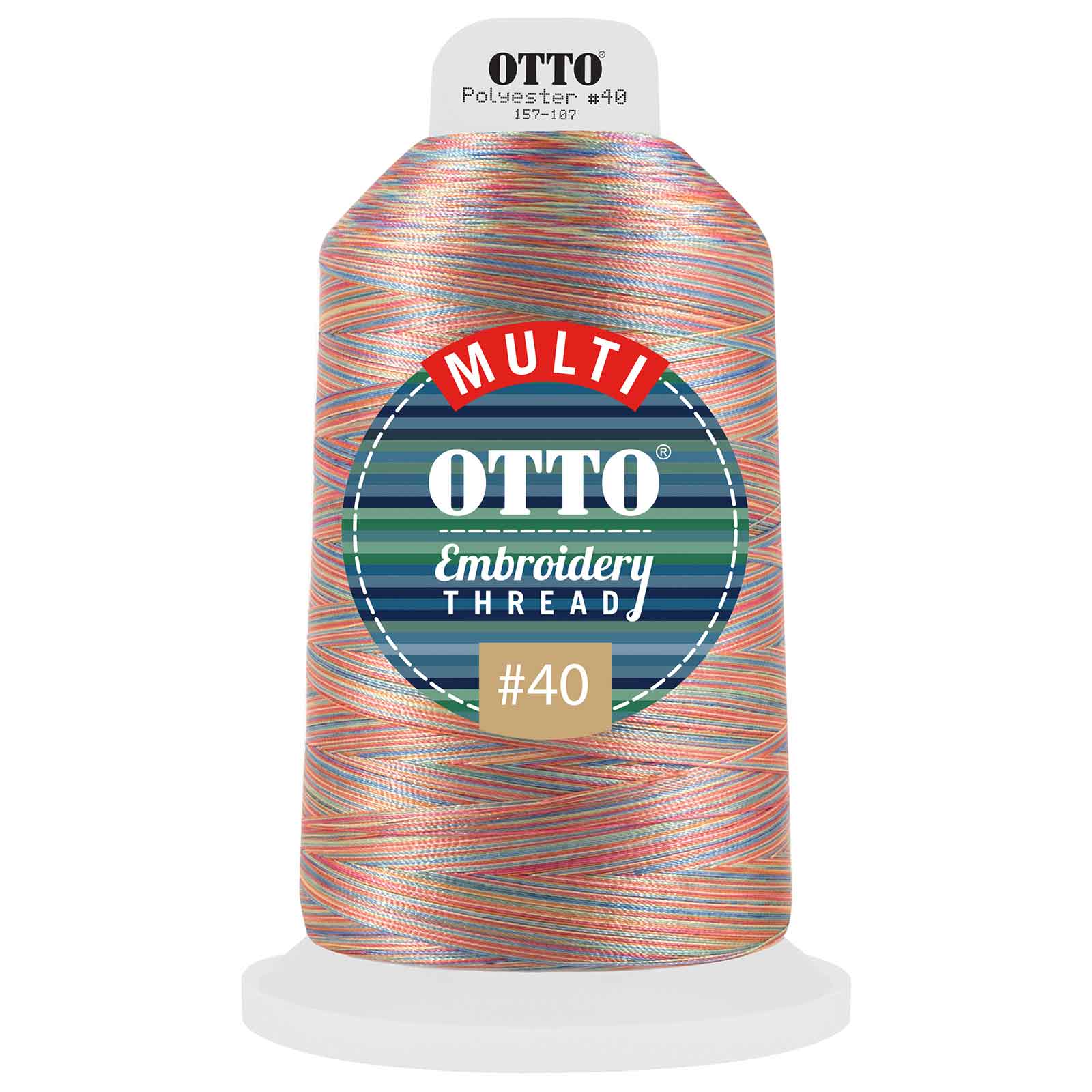 OTTO Embroidery Multicolor Thread #40 5,500 yd. King Cone OTTO 157-107 Otto Cap 804 - Thread 804 OSFM