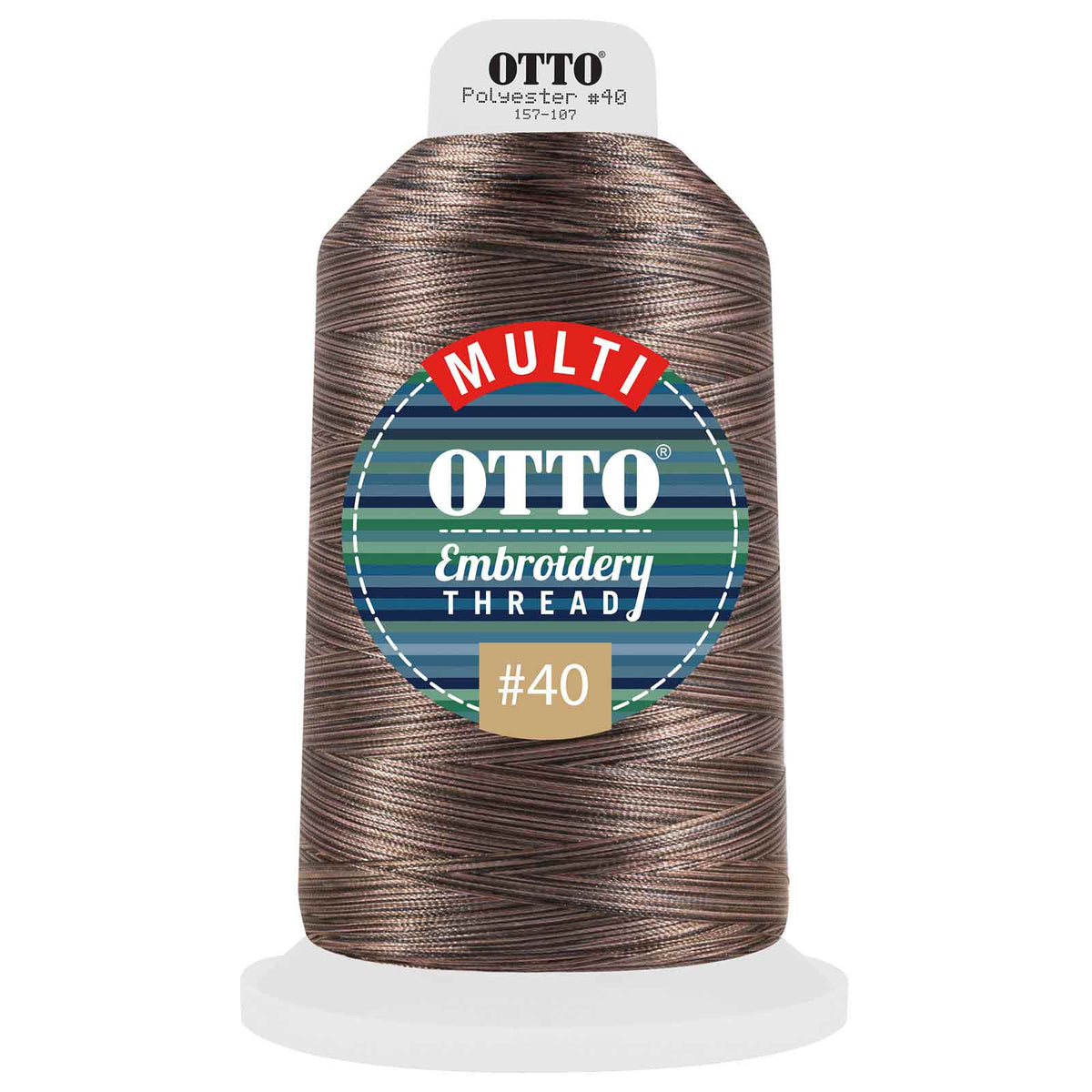 OTTO Embroidery Multicolor Thread #40 5,500 yd. King Cone OTTO 157-107 Otto Cap